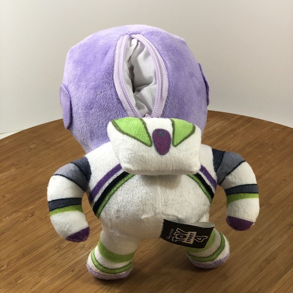 DISNEY PIXAR TOY STORY 4 PLUSH W/ zipper pocket Buzz Lightyear Stuffed Toy 9" - Picture 6 of 8